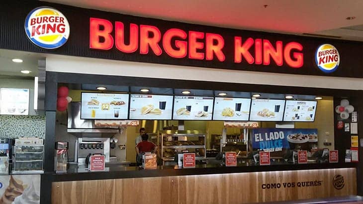 Cartelería digital en Burguer King